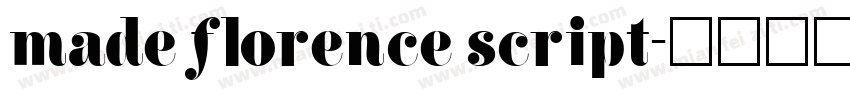 made florence script字体转换